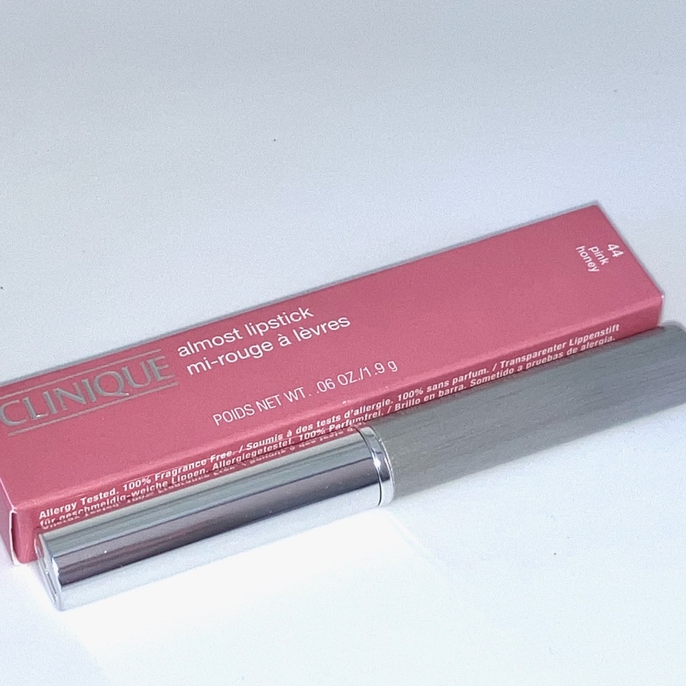 Clinique Pink Honey Almost Lipstick Full size New in box #44 Pink Honey